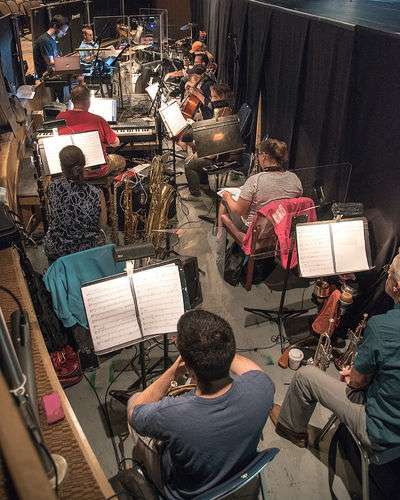 BSU Orchestra during a performance of Shrek